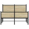 vidaXL Metal Bed Frame without Mattress Sonoma Oak 120x200 cm