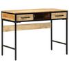 vidaXL Writing Desk with Shelf Brown 100 x 50 x 75 cm Solid Mango Wood