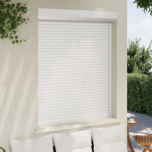 vidaXL Roller Shutter Aluminium 120x150 cm White