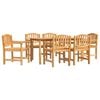vidaXL 7 Piece Garden Dining Set Solid Wood Teak