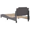 vidaXL Bed Frame without Mattress "Zadar" Grey 100x200 cm Faux Leather