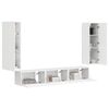 vidaXL TV Cabinet Set 4 pcs High Gloss White Engineered Wood