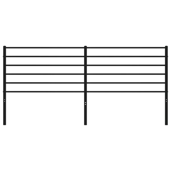 vidaXL Metal Headboard Black 200 cm