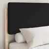 vidaXL Bed Frame with Upholstered Headboard Black 150 x 200 cm