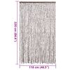 vidaXL Fly Curtain Taupe and White 118x220 cm Chenille