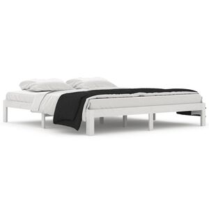 vidaXL Bed Frame without Mattress White 180x200cm Super King Size