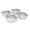 vidaXL Gastronorm Containers 4 pcs GN 1/2 100 mm Stainless Steel