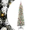 vidaXL Artificial Christmas Tree with 300 LEDs Green and white 210 cm