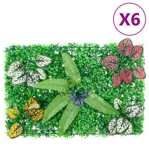 &nbsp;vidaXL Artificial Plant Fence&nbsp;6 pcs Green 40x60 cm