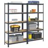 vidaXL 5-Layer Storage Shelves 2 pcs Anthracite Steel&Engineered Wood