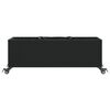 vidaXL Garden Planter with Wheels and 3 Pots Black 107x32x38 cm Poly Rattan