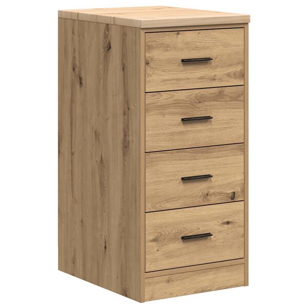 vidaXL Garage Storage Cabinet Artisan Oak 40x51x85 cm Solid Wood Pine