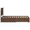 vidaXL Bed Frame Brown Oak and Silver 100 x 200 cm Engineered Wood