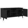 vidaXL TV Cabinet Black Oak 102 x 35 x 50 cm Engineered Wood
