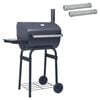 vidaXL Charcoal Grill 75 x 48 x 120 cm Silver