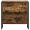 vidaXL Bedside Table Smoke Oak 50 x 39.5 x 50 cm Engineered Wood