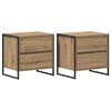 vidaXL Bedside Table with Drawer 2 pcs Artisian Oak 50 x 39.5 x 50 cm