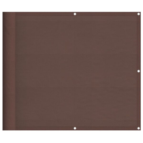 vidaXL Balcony Screen Brown 90x700 cm 100% Polyester Oxford