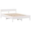 vidaXL Bed Frame without Mattress White 120x190 cm Small Double Solid Wood Pine