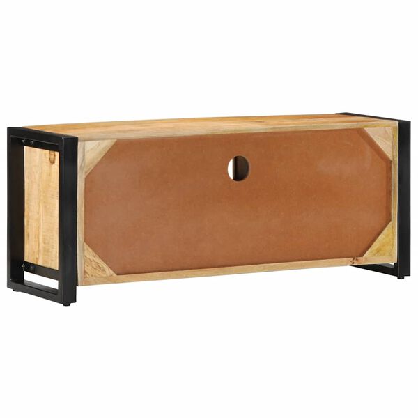 vidaXL TV Cabinet 100x30x40 cm Solid Rough Wood Mango