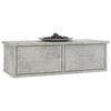 vidaXL Wall-mounted Drawer Shelf Concrete Grey 60x26x18.5 cm Engineered Wood