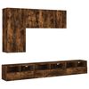 vidaXL 5 Piece TV Wall Cabinets Smoked Oak Engineered Wood