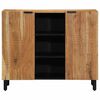 vidaXL Sideboard with Door Natural 90 x 33.5 x 75 cm Solid Acacia Wood