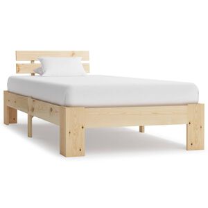 vidaXL Bed Frame without Mattress Solid Pine Wood 90x200 cm