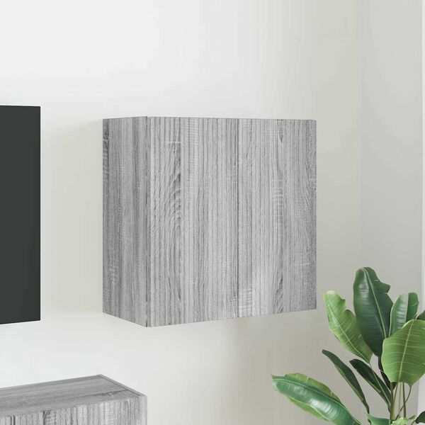 vidaXL TV Wall Cabinet Grey Sonoma 59.5 x 31 x 60 cm Engineered Wood