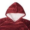 vidaXL Blanket Hoodie Bordeaux Red S Fleece and Flannel
