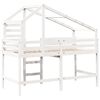 vidaXL Loft Bed with Ladder and Roof without Mattress White 80x200 cm