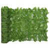 vidaXL Balcony Privacy Screen with Green Leaves 600x75 cm