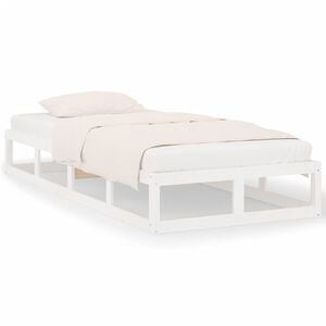 vidaXL Bed Frame without Mattress White 100x200 cm Solid Wood