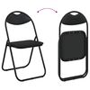 vidaXL Folding Chair 8 pcs Black 48 x 43.5 x 81 cm Faux Leather