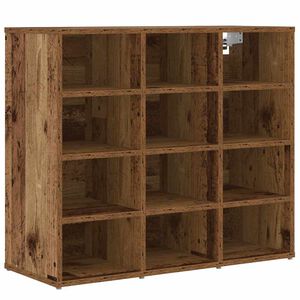 vidaXL Shoe Cabinet 77.5 x 30 x 67 cm Engineered Wood Old Wood