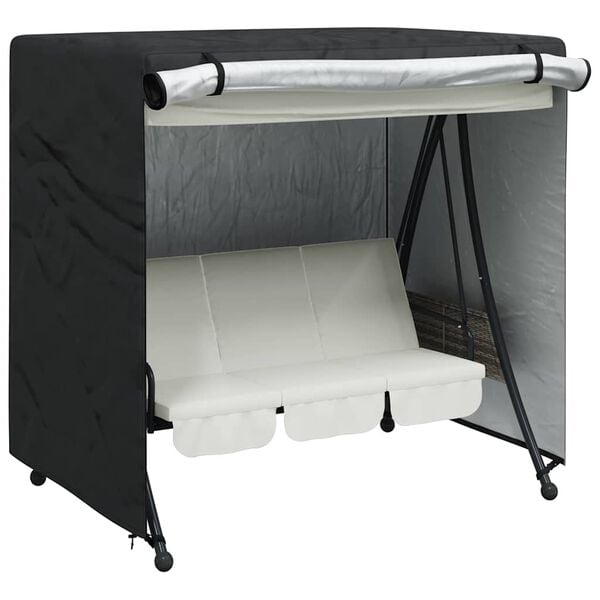 vidaXL Outdoor Swing Cover Black