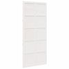 vidaXL Barn Door White 80 x 2.5 x 208 cm Solid Pine Wood