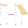 vidaXL Manual Retractable Awning 100 cm Orange and White Stripes