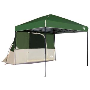 vidaXL Camping Tent Set Folding 2 pcs Green Taffeta and Fabric