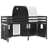 vidaXL Kids' Loft Bed with Tunnel without Mattress White&Black 80x200cm