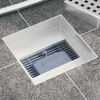 vidaXL Dot Shower Drain Silver 15 x 15 cm Stainless Steel 304