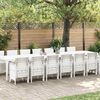 vidaXL Garden Dining Set with Cushions with Cushion 15 pcs White PP