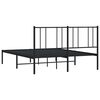 vidaXL Metal Bed Frame without Mattress with Headboard Black 140x200cm