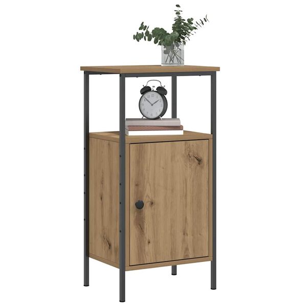 vidaXL Bedside Cabinet Artisan Oak 41x31x80 cm Engineered Wood