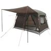 vidaXL Family Tent with Roof Brown Grey 380 x 260 x 190 cm Polyester