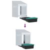 vidaXL Chicken Nesting Box 1 Compartment Wall-Mounted Galvanised Steel