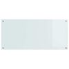 vidaXL Kitchen Backsplash White 110 x 50 cm Tempered Glass