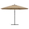 vidaXL Cantilever Garden Parasol with Aluminium Pole 350 cm Taupe