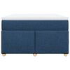 vidaXL Box Spring Bed with Mattress Blue 120x200 cm Fabric
