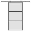 vidaXL Sliding Door with Hardware Set 102,5x205 cm Tempered Glass&Aluminium